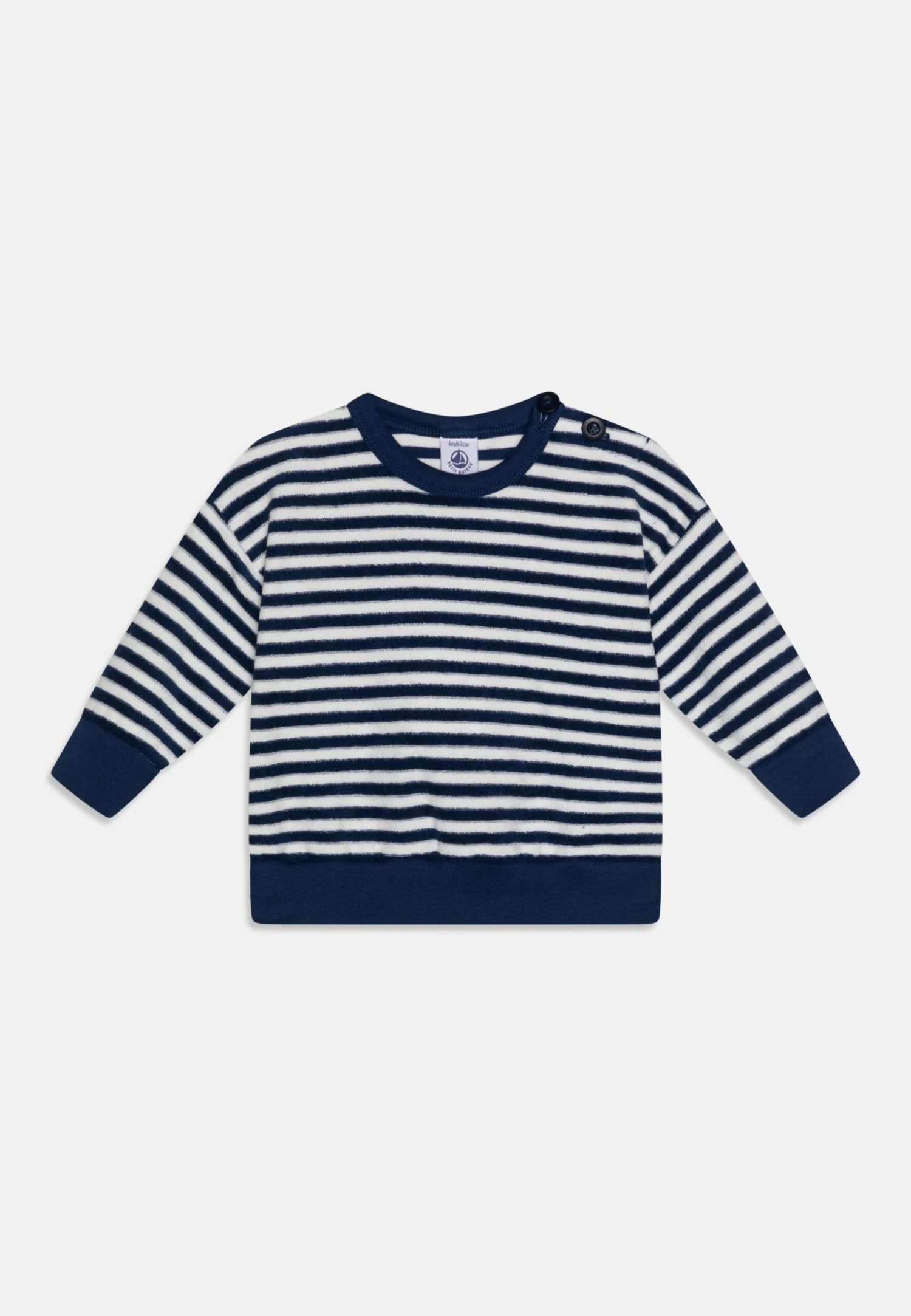 PETIT BATEAU Unisex - Sweatshirt - Medieval/Marshmallow 3 PETIT BATEAU Unisex - Sweatshirt - Medieval/Marshmallow