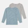 PETIT BATEAU Kids 2 Pack Unisex - T-Shirt À Manches Longues - Mottled Light Grey/Blue 1 PETIT BATEAU Kids 2 Pack Unisex - T-Shirt À Manches Longues - Mottled Light Grey/Blue -Petit Bateau 25d0533783054877a9c4048559475dc1