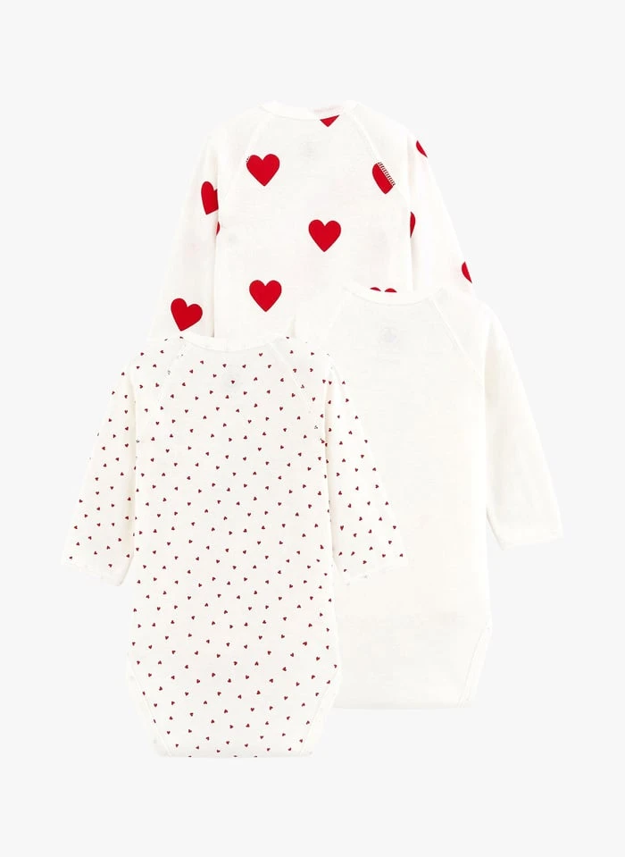 PETIT BATEAU Lot De 3 Bodies En Coton Bio | Multicolore 4 PETIT BATEAU Lot De 3 Bodies En Coton Bio | Multicolore – Image 2