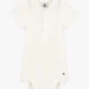 PETIT BATEAU Body Col Polo En Coton Bio | Blanc -Petit Bateau 4146644