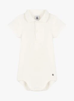 PETIT BATEAU Body Col Polo En Coton Bio | Blanc