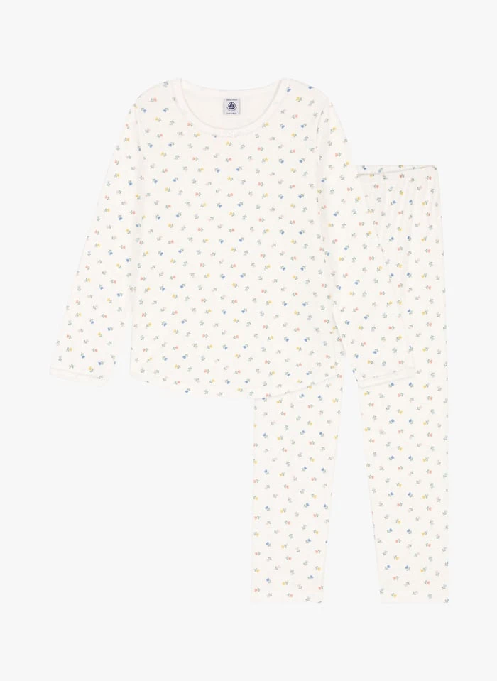 PETIT BATEAU Pyjama Imprimé à Fleurs En Coton | Multicolore 3 PETIT BATEAU Pyjama Imprimé à Fleurs En Coton | Multicolore