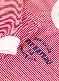PETIT BATEAU Pyjama Milleraies En Coton Bio | Rouge -Petit Bateau 4146695
