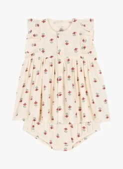 PETIT BATEAU Robe Et Bloomer Imprimés En Gaze De Coton | Multicolore