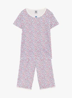 PETIT BATEAU Pyjama Imprimé Fleuri En Coton Bio | Multicolore