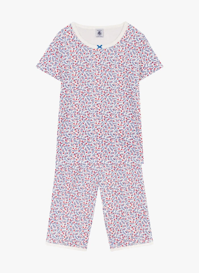 PETIT BATEAU Pyjama Imprimé Fleuri En Coton Bio | Multicolore 3 PETIT BATEAU Pyjama Imprimé Fleuri En Coton Bio | Multicolore