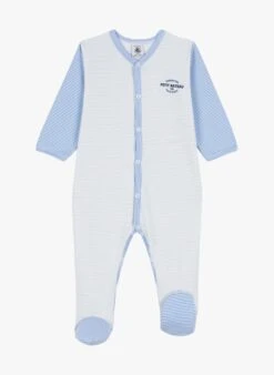 PETIT BATEAU Dors-bien Milleraies En Coton Bio | Bleu