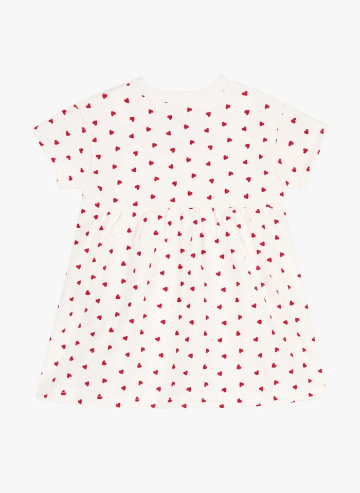 PETIT BATEAU Robe Col Rond Avec Body En Coton Bio | Rouge 4 PETIT BATEAU Robe Col Rond Avec Body En Coton Bio | Rouge â Image 2