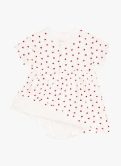 PETIT BATEAU Robe Col Rond Avec Body En Coton Bio | Rouge 8 PETIT BATEAU Robe Col Rond Avec Body En Coton Bio | Rouge -Petit Bateau 4146760