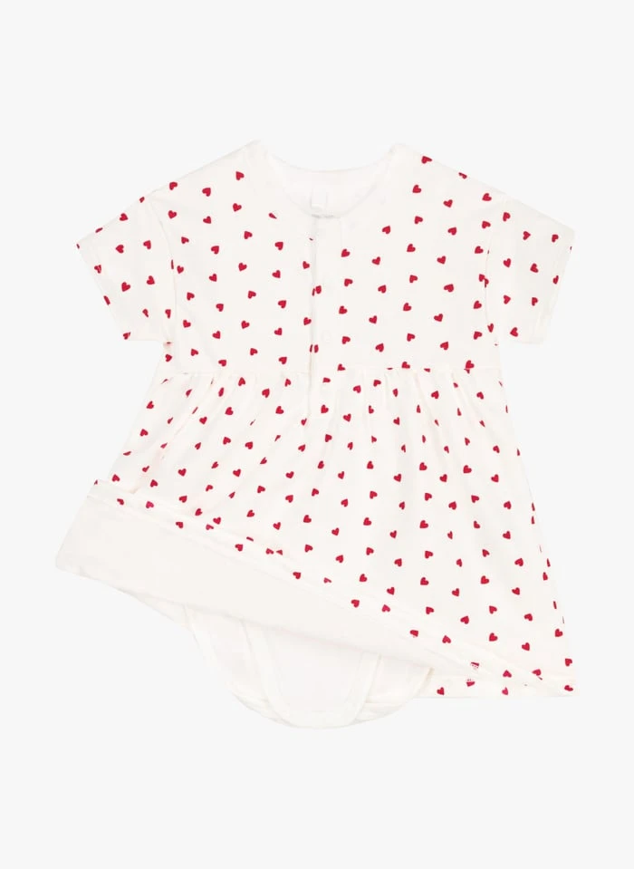 PETIT BATEAU Robe Col Rond Avec Body En Coton Bio | Rouge 5 PETIT BATEAU Robe Col Rond Avec Body En Coton Bio | Rouge â Image 3
