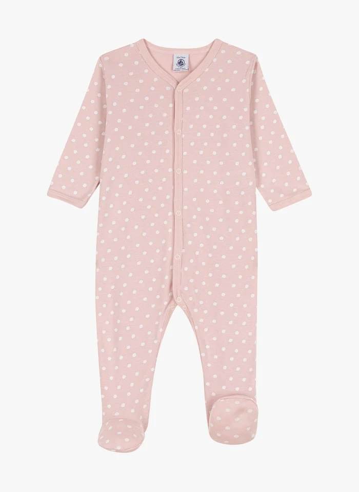 PETIT BATEAU Dors-bien à Pois En Coton Bio | Rose 3 PETIT BATEAU Dors-bien à Pois En Coton Bio | Rose