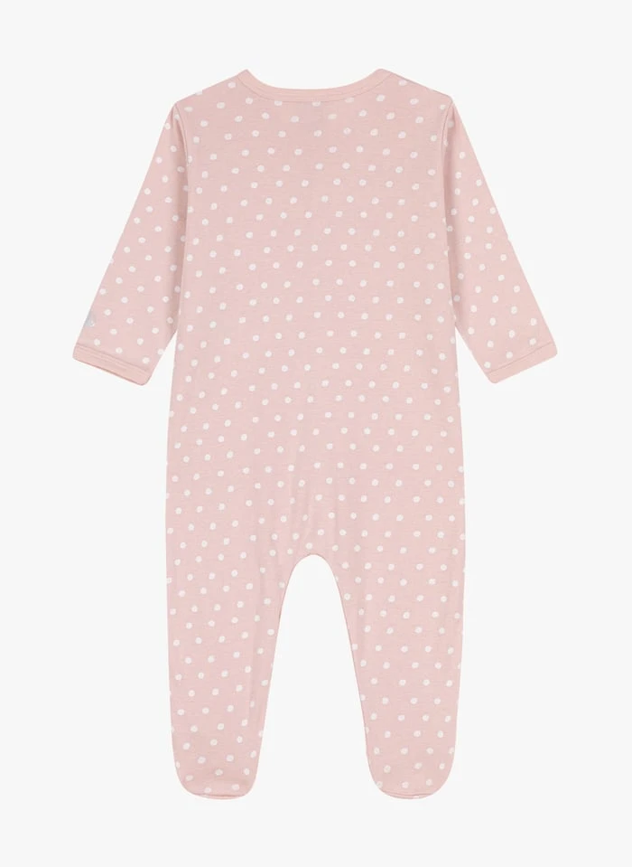 PETIT BATEAU Dors-bien à Pois En Coton Bio | Rose 4 PETIT BATEAU Dors-bien à Pois En Coton Bio | Rose – Image 2
