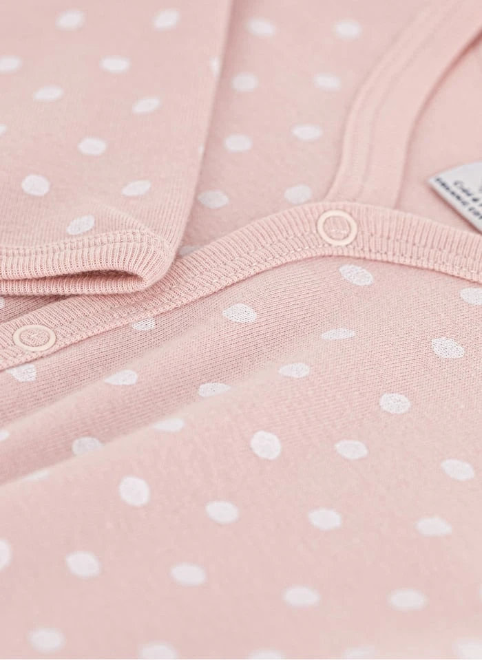 PETIT BATEAU Dors-bien à Pois En Coton Bio | Rose 5 PETIT BATEAU Dors-bien à Pois En Coton Bio | Rose – Image 3