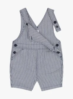PETIT BATEAU Salopette à Rayures En Toile De Coton Bio | Bleu -Petit Bateau 4146787