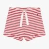 PETIT BATEAU Short à Rayures En Coton | Rouge -Petit Bateau 4146799