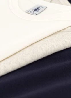 PETIT BATEAU Lot De 3 Tee-shirts Col Rond En Coton | Multicolore -Petit Bateau 4146819