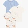 PETIT BATEAU Lot De 3 Tee-shirt Col Rond Imprimé En Coton | Multicolore -Petit Bateau 4146820