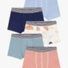 PETIT BATEAU Lot De 5 Boxers En Coton Bio | Multicolore -Petit Bateau 4146826
