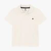 PETIT BATEAU Polo Manches Courtes En Coton Bio | Blanc -Petit Bateau 4146839