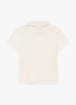 PETIT BATEAU Polo Manches Courtes En Coton Bio | Blanc -Petit Bateau 4146840