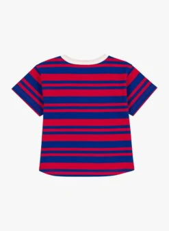 PETIT BATEAU Tee-shirt Col Rond Rayé En Coton | Blanc -Petit Bateau 4146852