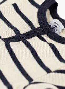 PETIT BATEAU Body Col Tunisien Rayé En Coton | Noir -Petit Bateau 4146870