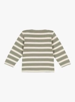 PETIT BATEAU Tee-shirt Marinière Col Bateau En Coton | Vert -Petit Bateau 4146875
