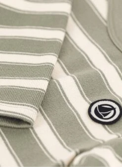 PETIT BATEAU Tee-shirt Marinière Col Bateau En Coton | Vert -Petit Bateau 4146876