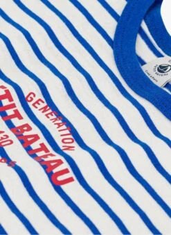 PETIT BATEAU Tee-shirt Col Rond Rayé En Coton | Bleu 7 PETIT BATEAU Tee-shirt Col Rond Rayé En Coton | Bleu -Petit Bateau 4146888