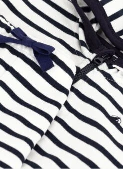 PETIT BATEAU Ensemble Rayé En Jersey épais De Coton Bio | Noir -Petit Bateau 4146891
