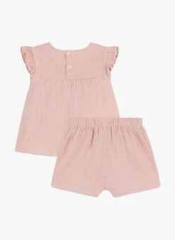 PETIT BATEAU Ensemble En Gaze De Coton | Rose -Petit Bateau 4146894