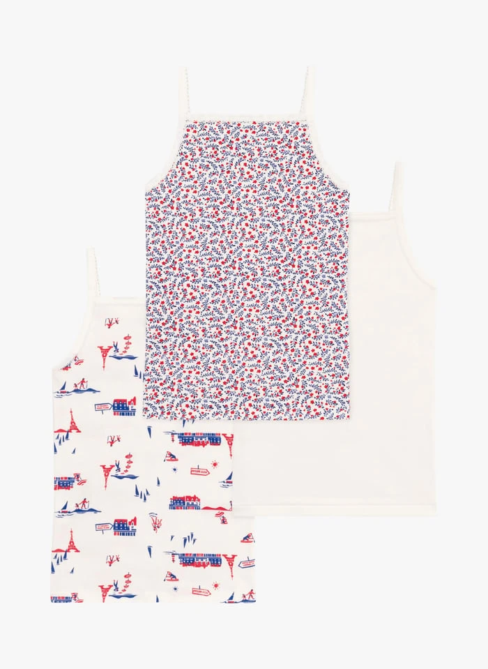 PETIT BATEAU Lot De 3 Débardeurs Paris En Coton Bio | Multicolore 4 PETIT BATEAU Lot De 3 Débardeurs Paris En Coton Bio | Multicolore – Image 2