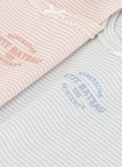 PETIT BATEAU Lot De 2 Tee-shirts Col Rond Rayés En Coton | Multicolore -Petit Bateau 4146933