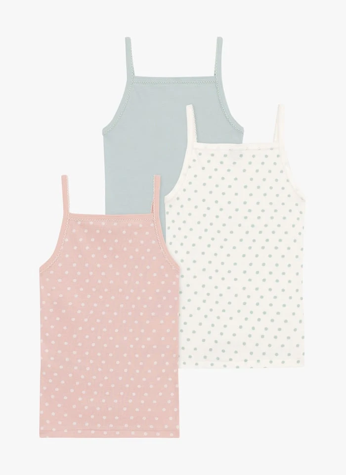 PETIT BATEAU Lot De 3 Débardeurs à Bretelles En Coton Bio | Multicolore 4 PETIT BATEAU Lot De 3 Débardeurs à Bretelles En Coton Bio | Multicolore – Image 2