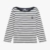PETIT BATEAU Tee-shirt Marinière Col Bateau En Coton | Noir -Petit Bateau 4152212