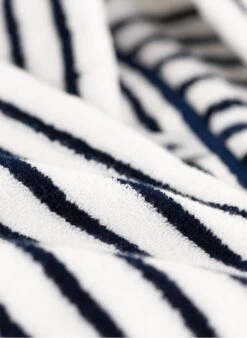 PETIT BATEAU Cape De Bain Rayée En Coton | Blanc -Petit Bateau 4152218