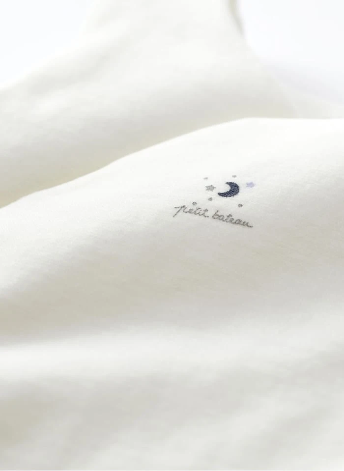 PETIT BATEAU Gigoteuse En Velours De Coton Bio | Blanc 6 PETIT BATEAU Gigoteuse En Velours De Coton Bio | Blanc – Image 4