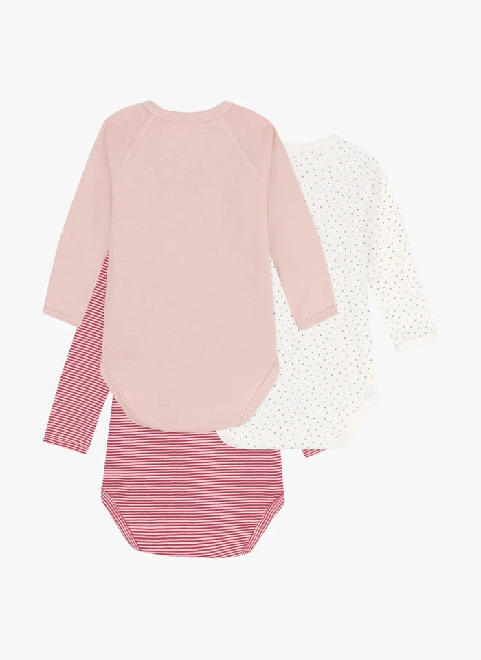 PETIT BATEAU Lot De 3 Bodies Croisés En Coton Bio | Multicolore 4 PETIT BATEAU Lot De 3 Bodies Croisés En Coton Bio | Multicolore – Image 2