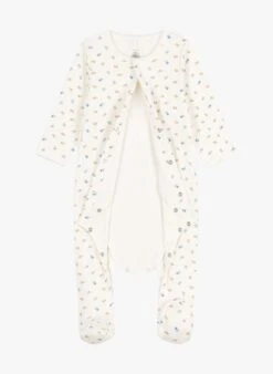 PETIT BATEAU Body Pyjama Fleurs En Coton Bio | Multicolore -Petit Bateau 4152266