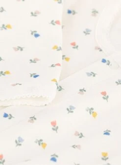 PETIT BATEAU Body Pyjama Fleurs En Coton Bio | Multicolore -Petit Bateau 4152267