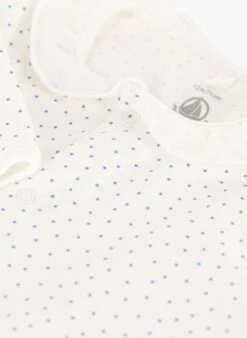 PETIT BATEAU Dors-bien à Pois En Coton Bio | Blanc -Petit Bateau 4152270