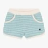 PETIT BATEAU Short Rayé En Coton Mélangé | Bleu -Petit Bateau 4152282