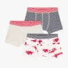 PETIT BATEAU Lot De 3 Boxers En Coton Bio | Multicolore -Petit Bateau 4152309
