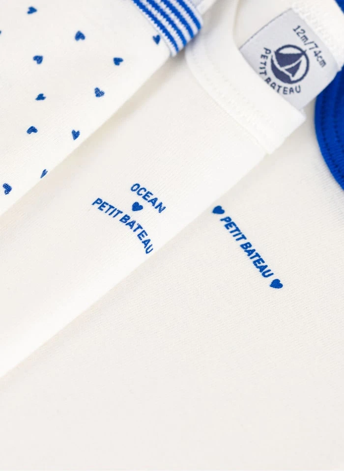 PETIT BATEAU Lot De 3 Bodies En Coton | Multicolore 5 PETIT BATEAU Lot De 3 Bodies En Coton | Multicolore – Image 3