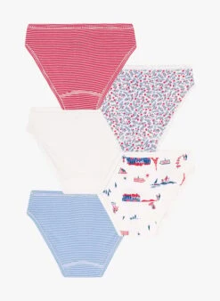 PETIT BATEAU Lot De 5 Culottes En Coton Bio | Multicolore -Petit Bateau 4152366