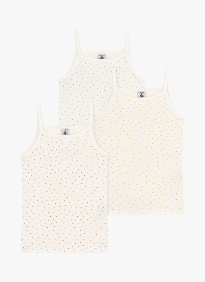 PETIT BATEAU Lot De 3 Débardeurs à Bretelles En Coton Bio | Multicolore 3 PETIT BATEAU Lot De 3 Débardeurs à Bretelles En Coton Bio | Multicolore