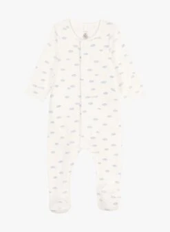 PETIT BATEAU Body Pyjama Nuages En Coton Bio | Multicolore