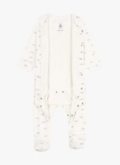 PETIT BATEAU Body Pyjama Nuages En Coton Bio | Multicolore -Petit Bateau 4157347