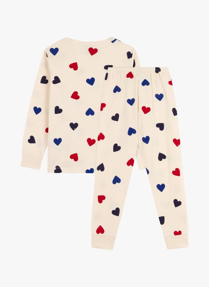 PETIT BATEAU Pyjama Coeurs En Coton Bio | Multicolore 4 PETIT BATEAU Pyjama Coeurs En Coton Bio | Multicolore – Image 2