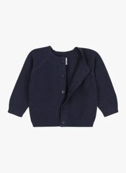 PETIT BATEAU Gilet Col Rond En Coton | Noir 8 PETIT BATEAU Gilet Col Rond En Coton | Noir -Petit Bateau 4157366